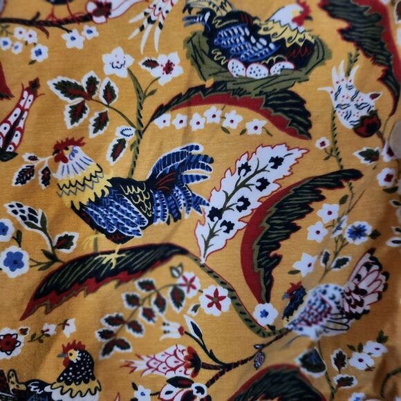 Vera Bradley Yellow Paisley Pajama Top - Picture 2 of 4